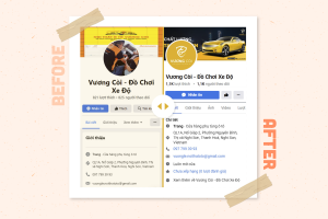 Facebook Fanpage “Vương Còi – Đồ chơi xe độ” đổi mới diện mạo với dịch vụ hỗ trợ truyền thông Đại lý của Tín Nghĩa