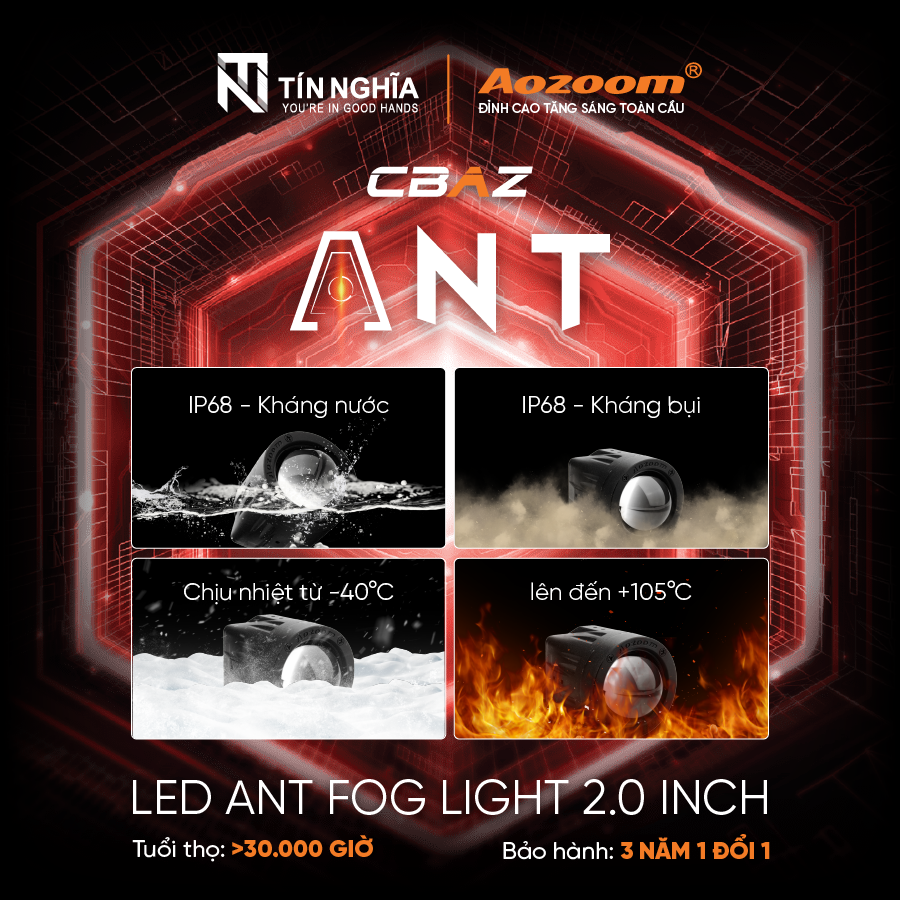 Đánh Giá Bi Gầm LED Aozoom Ant Fog Light 2.0 Siêu Phẩm 2023